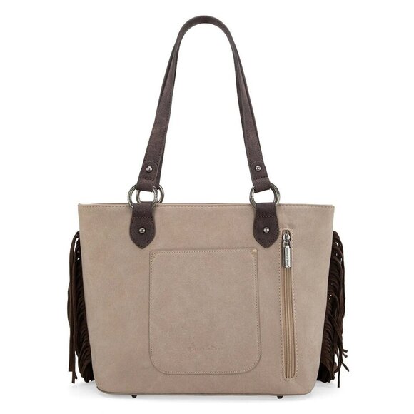 Montana West Embroidered Concealed Carry Tote with Wallet Set - Picture 5 of 13